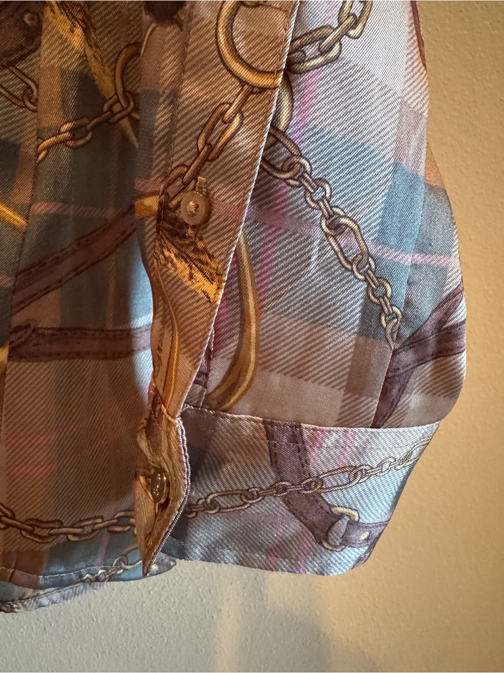 NWT Lauren Ralph Lauren medium All-over equestrian print with belts and chains - Picture 7 of 12